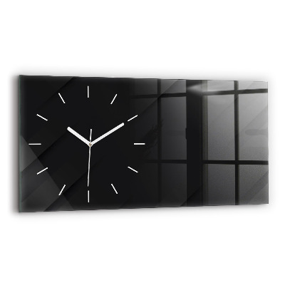 Horizontal wall clock Dark wall pattern