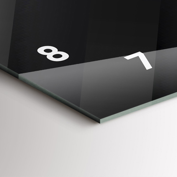 Horizontal wall clock Dark wall pattern