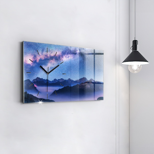Horizontal wall clock Milky Way