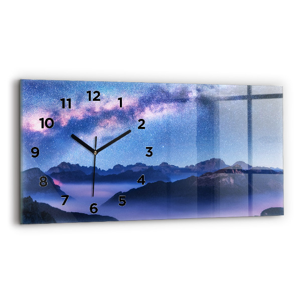 Horizontal wall clock Milky Way
