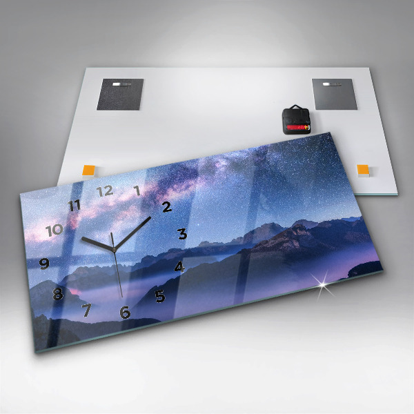 Horizontal wall clock Milky Way