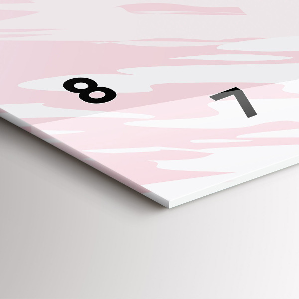 Horizontal wall clock Pastel abstraction