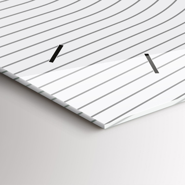 Horizontal wall clock Abstraction lines