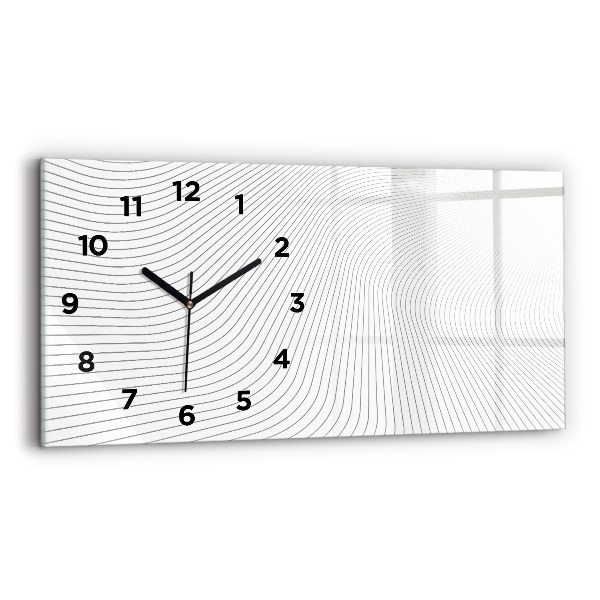 Horizontal wall clock Abstraction lines