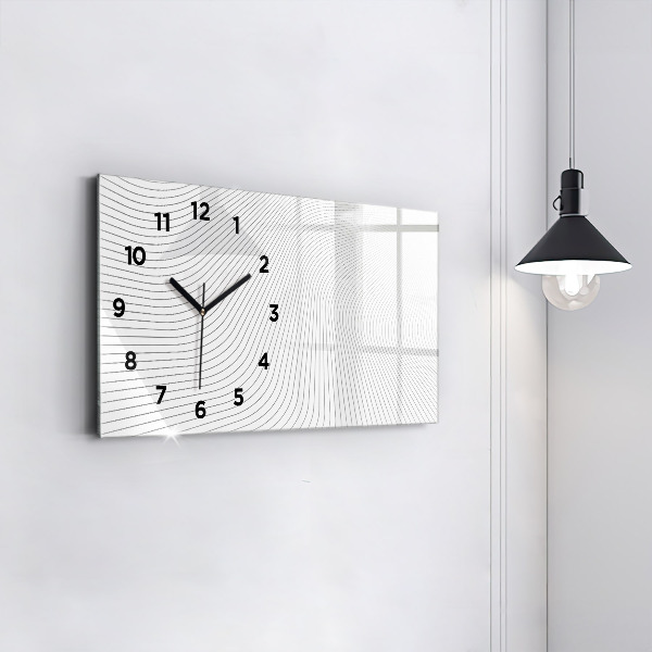 Horizontal wall clock Abstraction lines