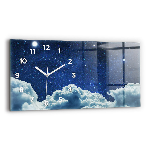 Horizontal wall clock Night sky