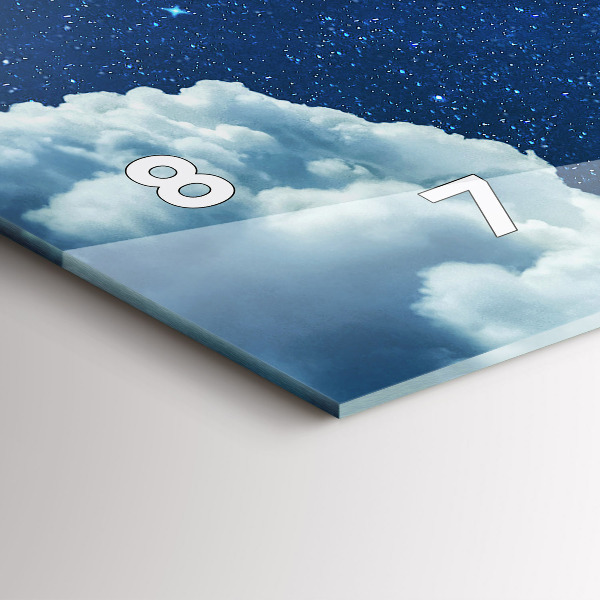 Horizontal wall clock Night sky