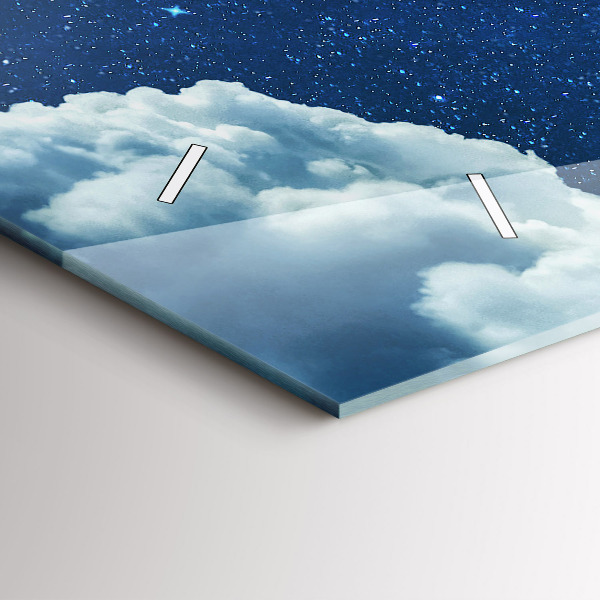 Horizontal wall clock Night sky