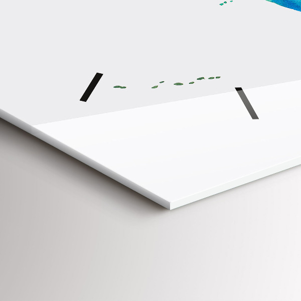 Horizontal wall clock Watercolor map of the world