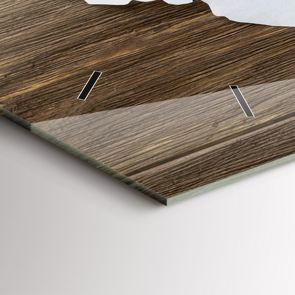 Horizontal wall clock World Map on boards