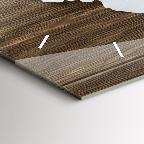 Horizontal wall clock World Map on boards