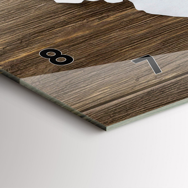 Horizontal wall clock World Map on boards