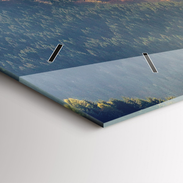 Horizontal wall clock Mountain landscape