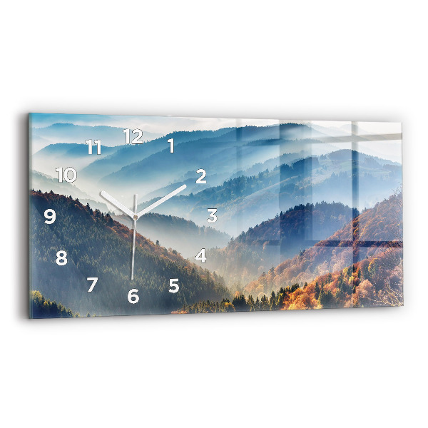 Horizontal wall clock Mountain landscape