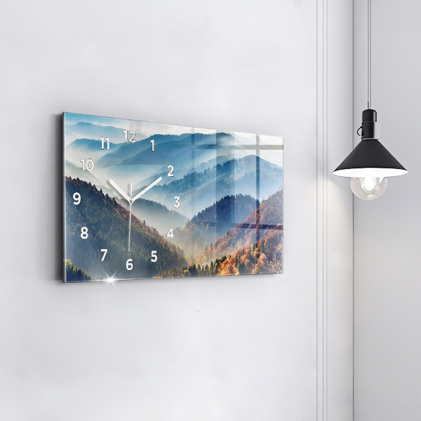 Horizontal wall clock Mountain landscape