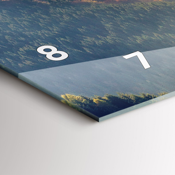 Horizontal wall clock Mountain landscape