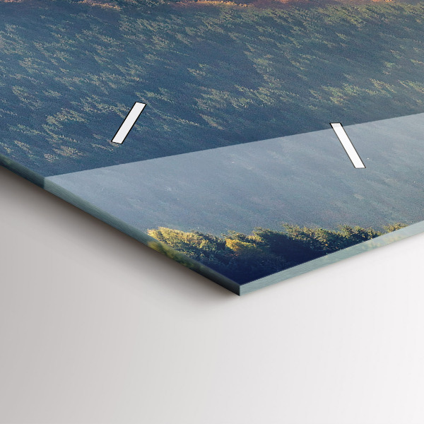 Horizontal wall clock Mountain landscape