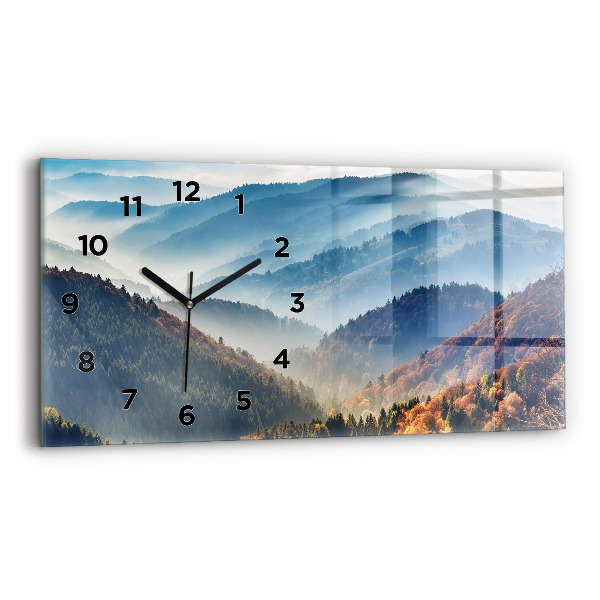 Horizontal wall clock Mountain landscape