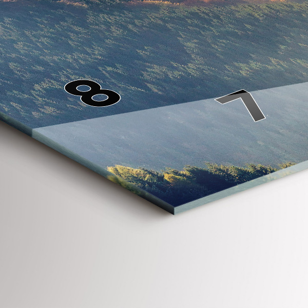 Horizontal wall clock Mountain landscape