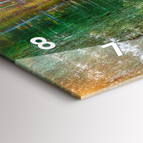 Horizontal wall clock River Mountains Landscape