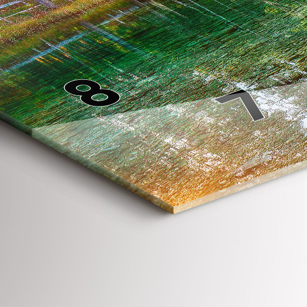 Horizontal wall clock River Mountains Landscape