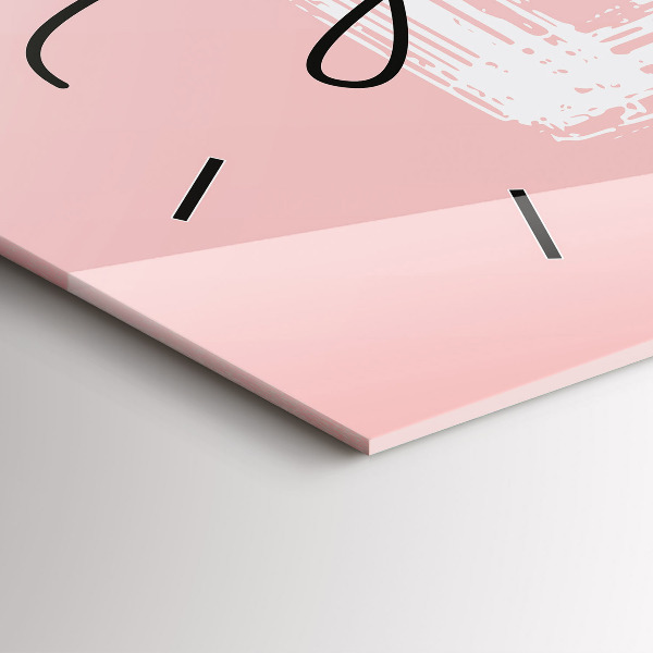 Horizontal wall clock The inscription Love yourself