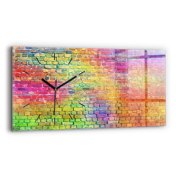 Horizontal wall clock Painted wall