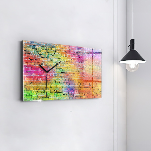 Horizontal wall clock Painted wall