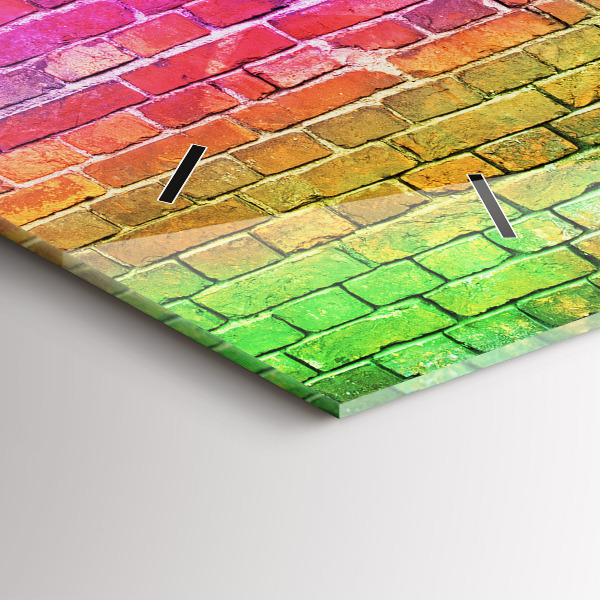 Horizontal wall clock Painted wall