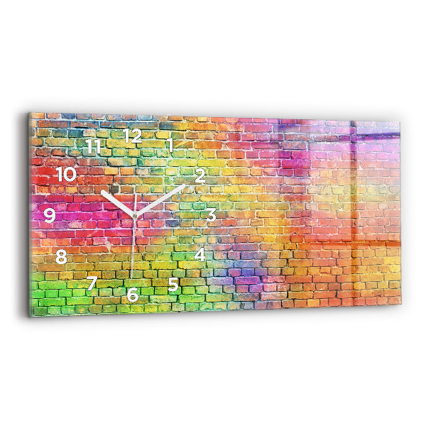 Horizontal wall clock Painted wall