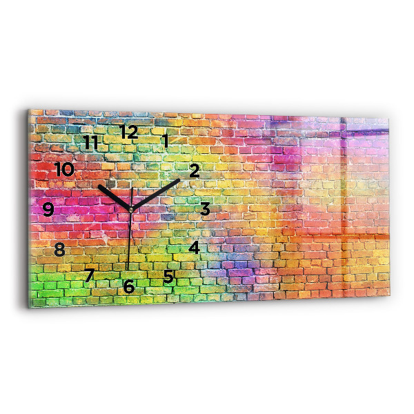 Horizontal wall clock Painted wall