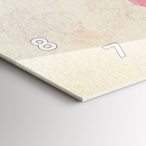 Horizontal wall clock Watercolor world map