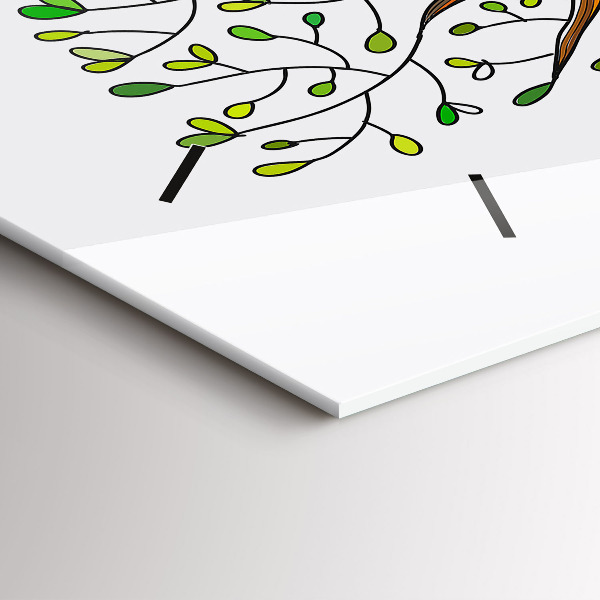 Horizontal wall clock Tree roots