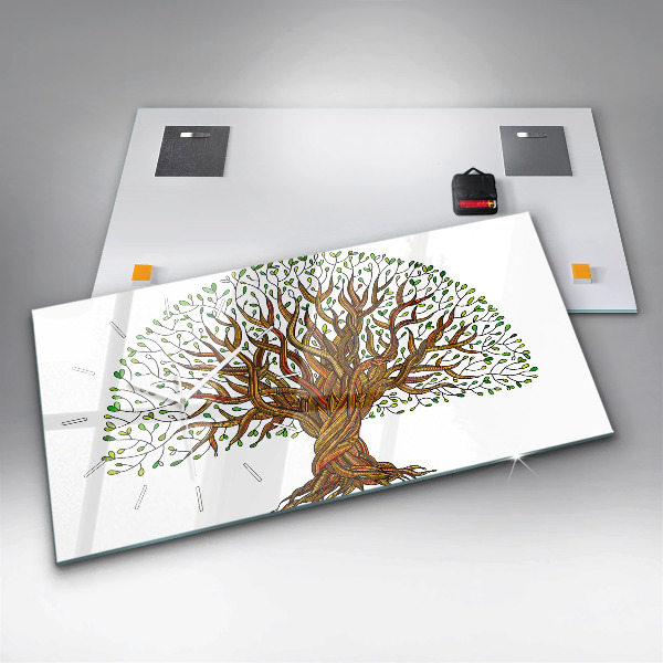 Horizontal wall clock Tree roots