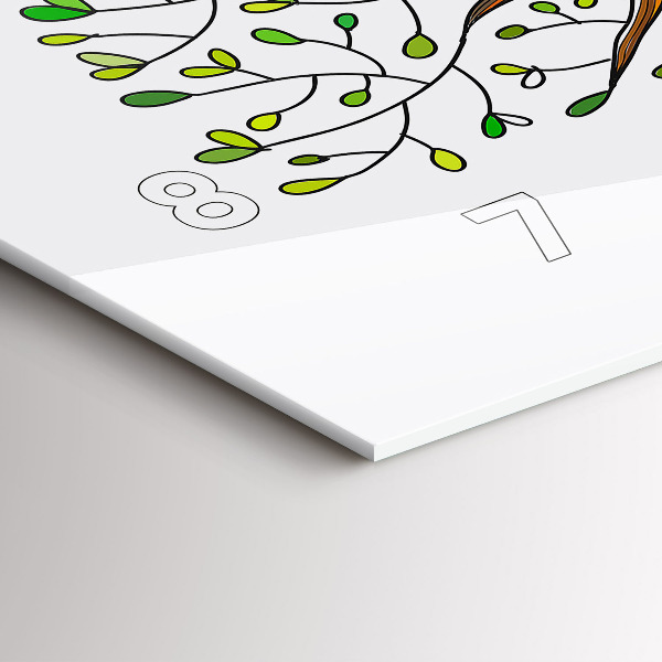 Horizontal wall clock Tree roots