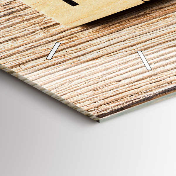 Horizontal wall clock The inscription family