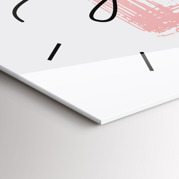 Horizontal wall clock Love yourself inscription