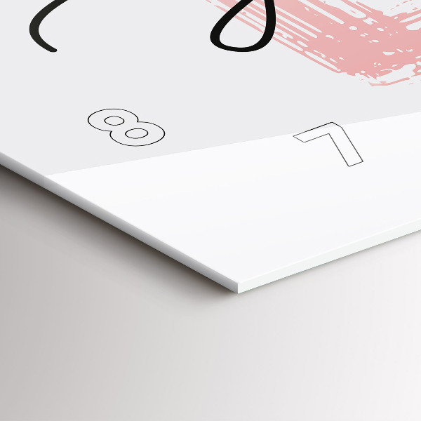 Horizontal wall clock Love yourself inscription