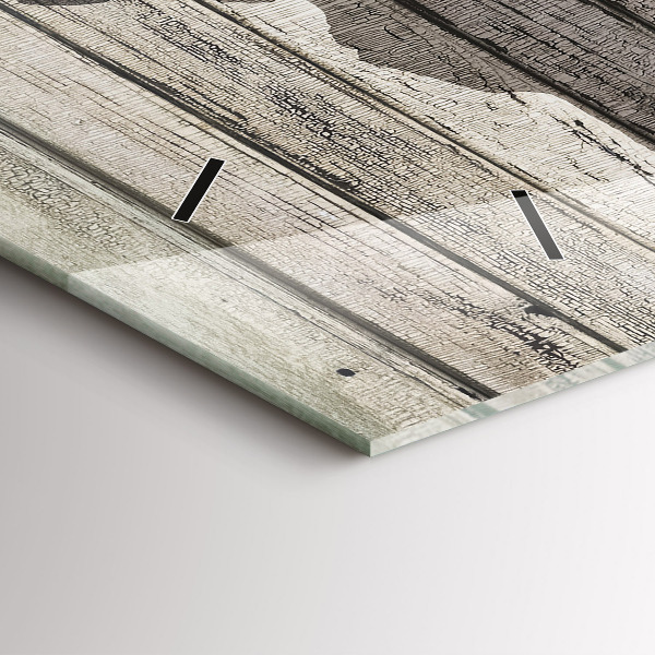 Horizontal wall clock World Map Boards