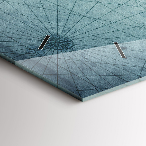 Horizontal wall clock Vintage Map