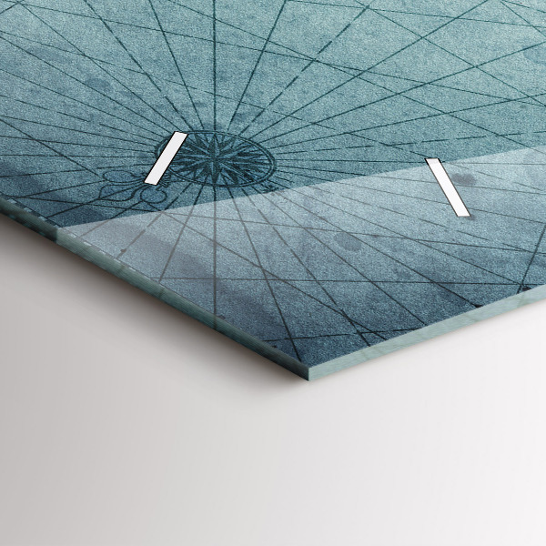 Horizontal wall clock Vintage Map