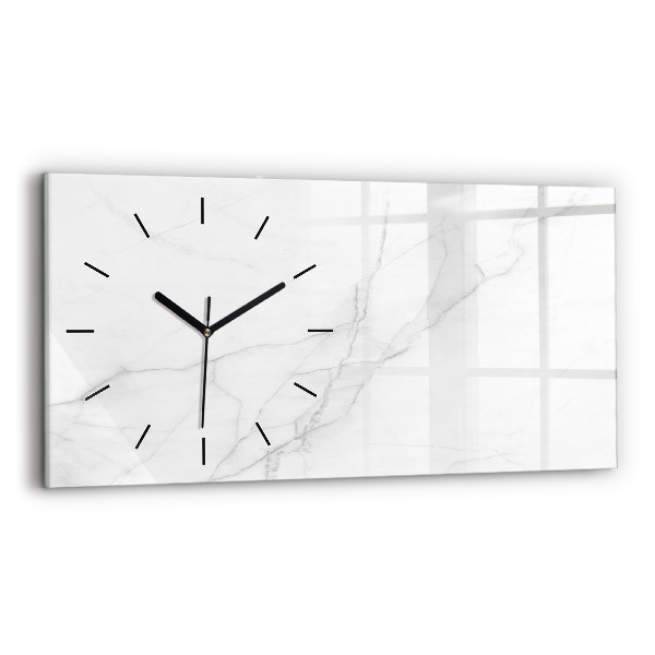 Horizontal wall clock Decorative marble