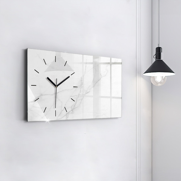 Horizontal wall clock Decorative marble