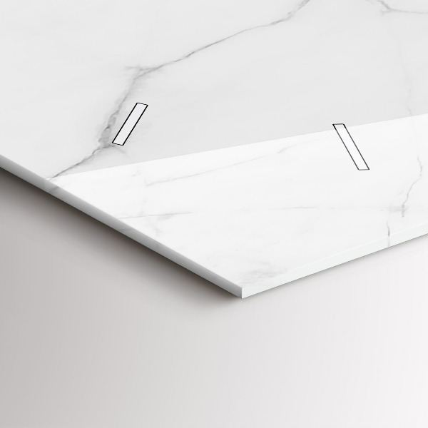 Horizontal wall clock Decorative marble