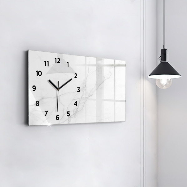 Horizontal wall clock Decorative marble