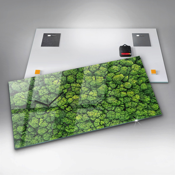 Horizontal wall clock Forest from a bird's eye view