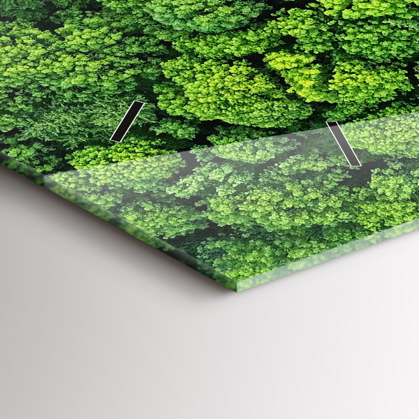 Horizontal wall clock Forest from a bird's eye view