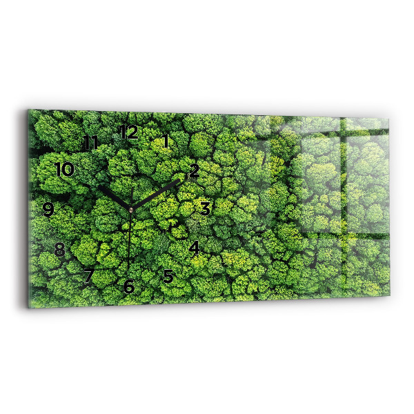 Horizontal wall clock Forest from a bird's eye view