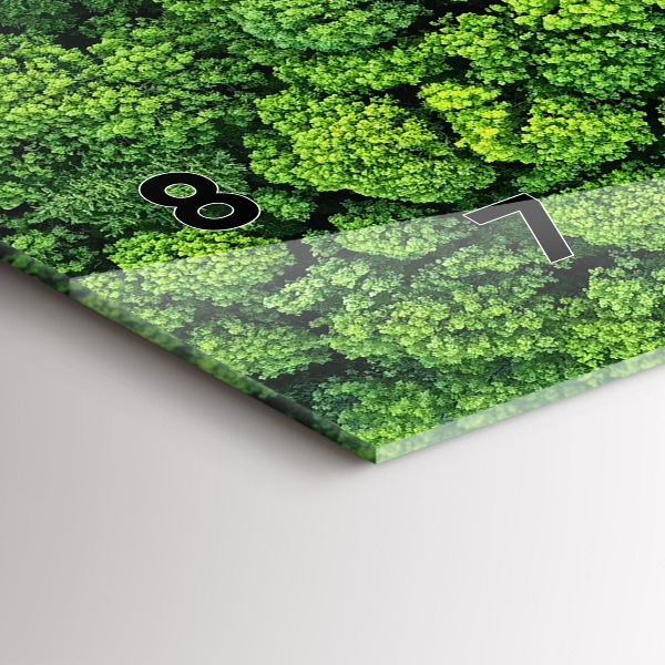 Horizontal wall clock Forest from a bird's eye view