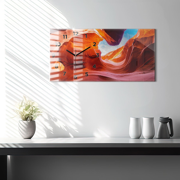 Horizontal wall clock Canyon